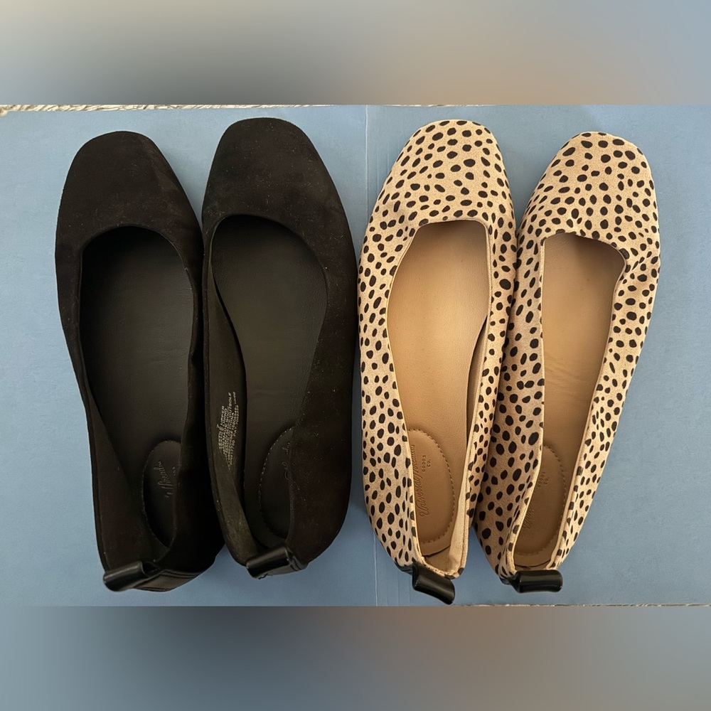 Universal Thread Black and Tan/Black Animal Print Ballet Flat BUNDLE | Size: 7 - Picture 4 of 10